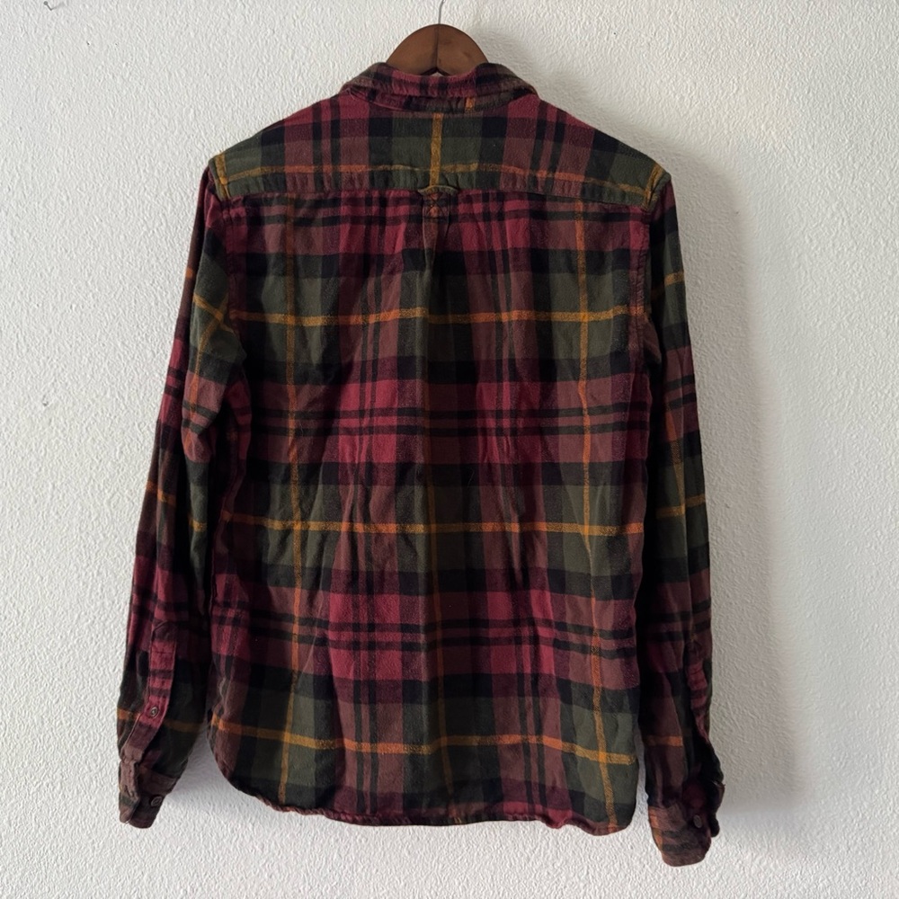 Plaid Flannel Shirt Large Mens Cabin Rustic Button Down Cabincore Layering - Picture 8 of 10